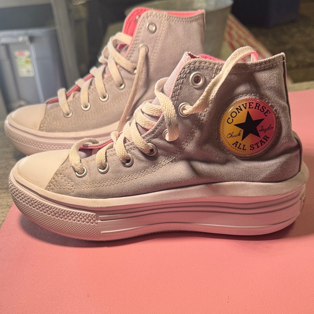 Converse Light Pink Canvas High-Tops